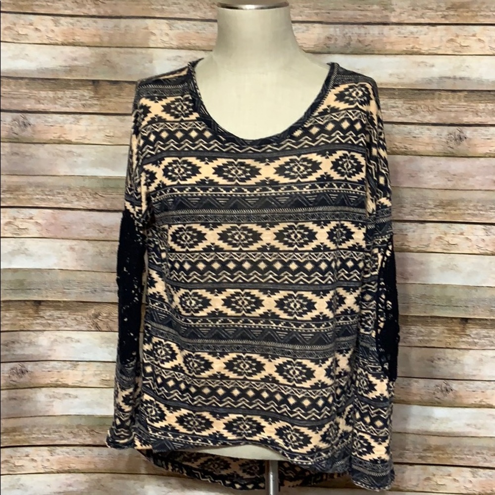 Karlie Peach Print Top